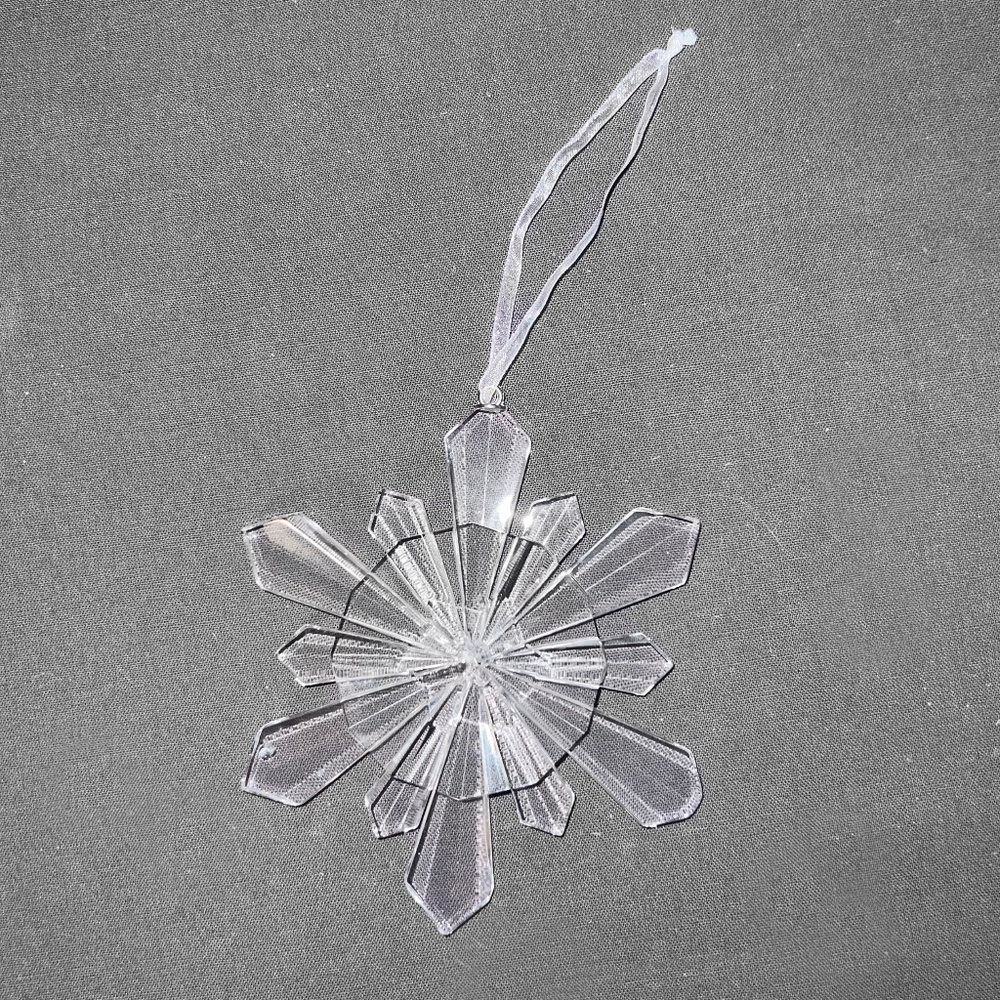 Oversized Clear Snowflake Ornament